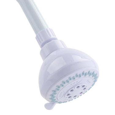 Oakbrook Collection White PVC 3 settings Wallmount Showerhead 1.8 gpm
