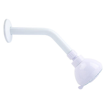Oakbrook Collection White PVC 3 settings Wallmount Showerhead 1.8 gpm