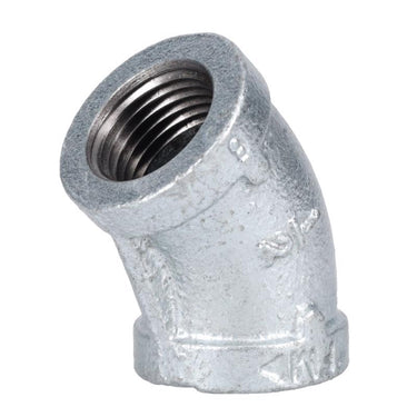 STZ Industries 1/2 in. FIP each X 1/2 in. D FIP Galvanized Malleable Iron 45 Degree Elbow