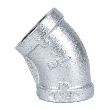 STZ Industries 1/2 in. FIP each X 1/2 in. D FIP Galvanized Malleable Iron 45 Degree Elbow