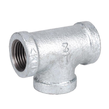STZ Industries 1/2 in. FIP each X 1/2 in. D FIP 1/2 in. D FIP Galvanized Malleable Iron Tee