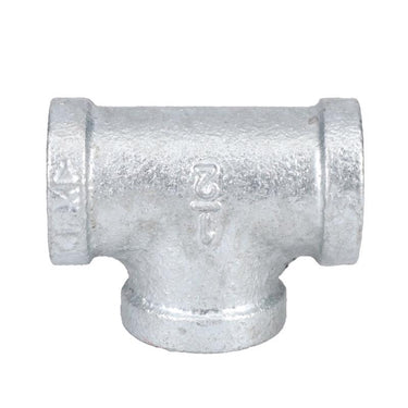 STZ Industries 1/2 in. FIP each X 1/2 in. D FIP 1/2 in. D FIP Galvanized Malleable Iron Tee