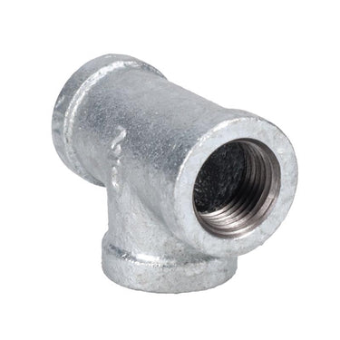 STZ Industries 1/2 in. FIP each X 1/2 in. D FIP 1/2 in. D FIP Galvanized Malleable Iron Tee