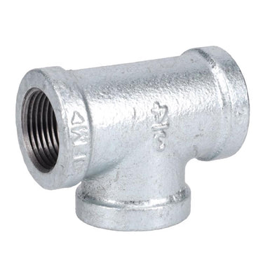 STZ Industries 3/4 in. FIP each X 3/4 in. D FIP 3/4 in. D FIP Galvanized Malleable Iron Tee