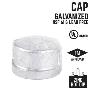 STZ Industries 1/2 in. FIP each Galvanized Malleable Iron Cap