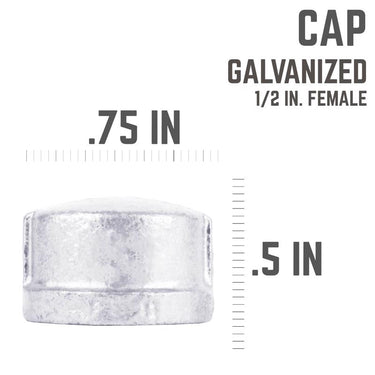 STZ Industries 1/2 in. FIP each Galvanized Malleable Iron Cap
