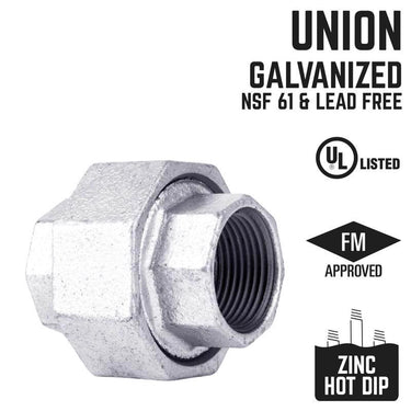 STZ Industries 3/4 in. FIP each X 3/4 in. D FIP Galvanized Malleable Iron Union
