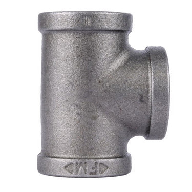 STZ Industries 3/4 in. FIP each X 3/4 in. D FIP 3/4 in. D FIP Black Malleable Iron Tee