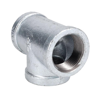 STZ Industries 1-1/4 in. FIP each X 1-1/4 in. D FIP 1-1/4 in. D FIP Galvanized Malleable Iron Tee