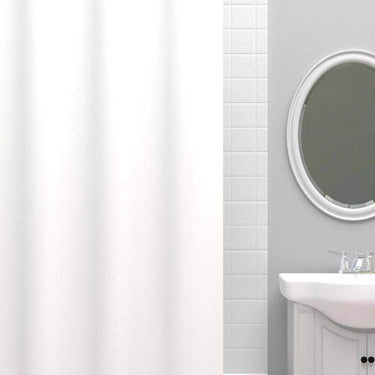 Zenna Home 72 in. H X 70 in. W White Solid Shower Curtain Liner PEVA