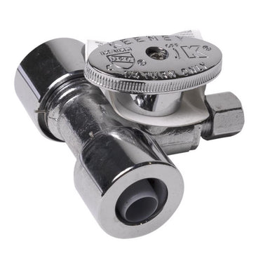 Ace Quick Lock 1/2 in. PTF X 1/4 in. Brass Angle Stop Valve