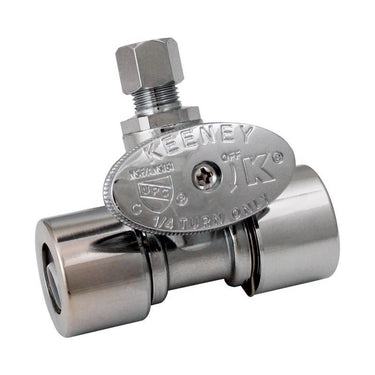 Ace Quick Lock 1/2 in. PTF X 1/4 in. Brass Angle Stop Valve