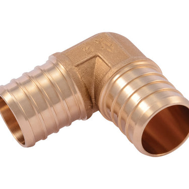 SharkBite Push to Connect 1 in. Barb X 1 in. D Barb Brass 90 Degree Elbow