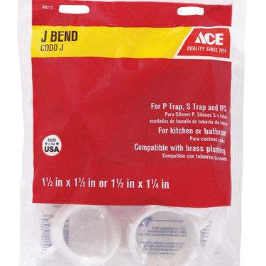 Ace 1-1/2 in. D Plastic J-Bend
