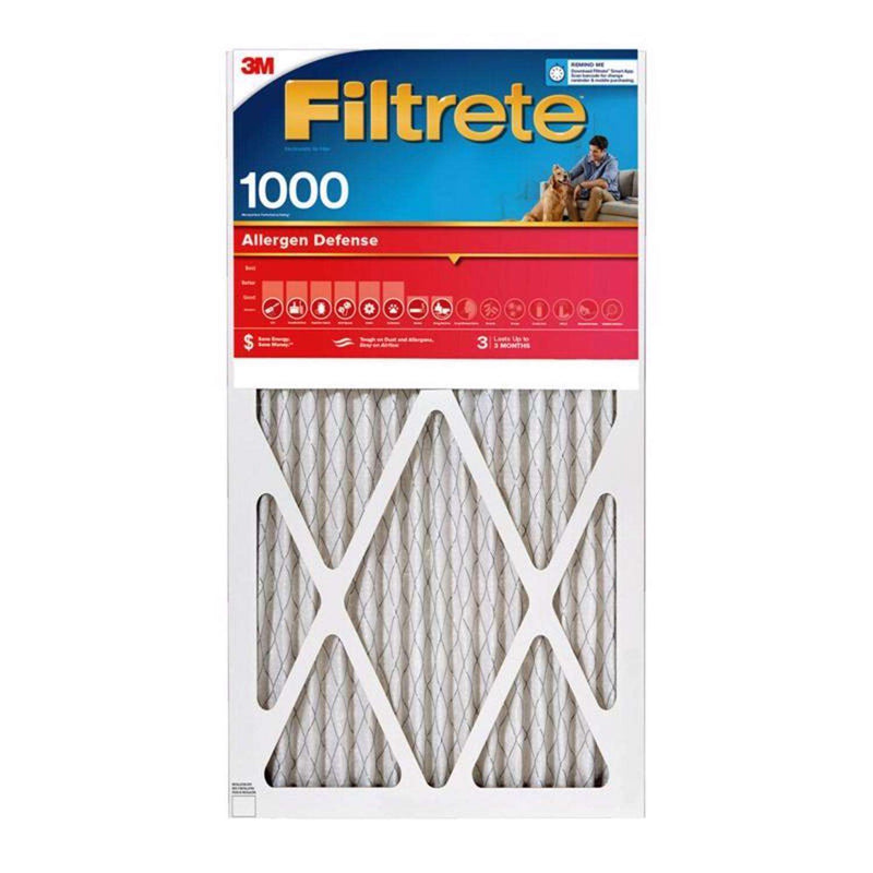 Load image into Gallery viewer, Filtrete Allergen Defense 12 in. W X 24 in. H X 1 in. D Polyester 1000 MERV Pleated Air Filter 1 pk
