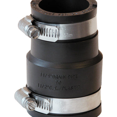 Fernco Schedule 40 1-1/2 in. Hub each X 1-1/4 in. D Hub PVC Flexible Coupling 1 pk