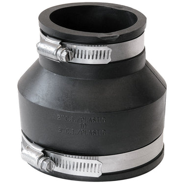 Fernco Schedule 40 3 in. Hub X 2 in. D Hub PVC 4-1/2 in. Flexible Coupling 1 pk