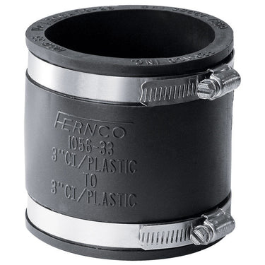 Fernco Schedule 40 3 in. Hub X 3 in. D Hub PVC Flexible Coupling 1 pk