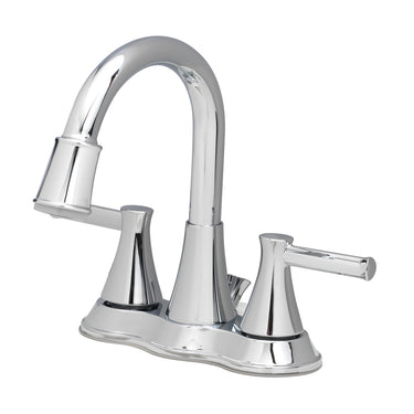 Oakbrook Collection Chrome Modern Two-Handle Bathroom Sink Faucet 4 in.