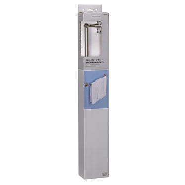 Oakbrook Collection Brushed Nickel Towel Bar 24 in. L Zinc