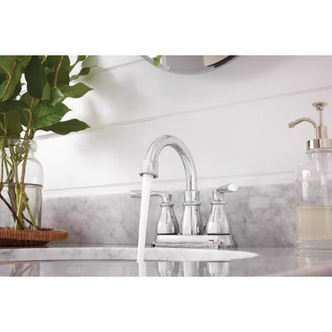 Moen Hilliard Chrome Traditional Bathroom Faucet 4 in.