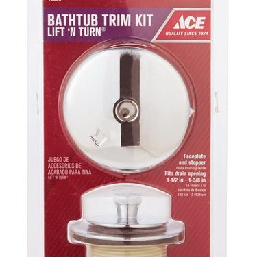 Ace 1 Chrome Plated Lift N Turn Bath Drain Trim Kit