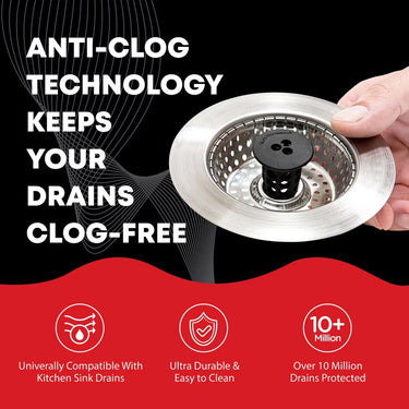 SinkShroom As Seen On TV Chrome Stainless Steel Kitchen Sink Strainer