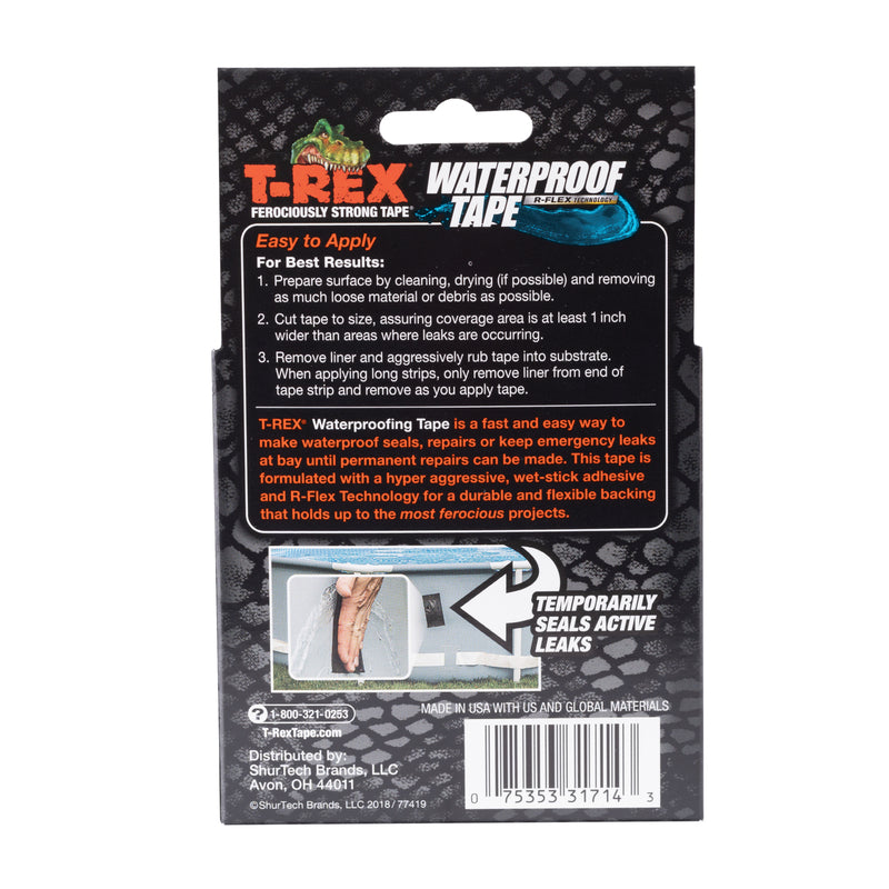 Load image into Gallery viewer, T-Rex 2 in. W X 5 ft. L Black Waterproof Repair Tape
