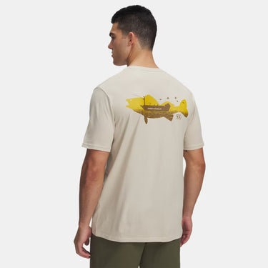 Under Armour Men's Walleye Graphic Tee (Sandstorm/Gold League) Size L