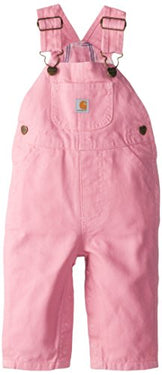 Carhartt Flannel-Lined Bib Overalls (Rosebloom) Sizes 3M-24M