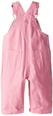 Carhartt Flannel-Lined Bib Overalls (Rosebloom) Sizes 3M-24M