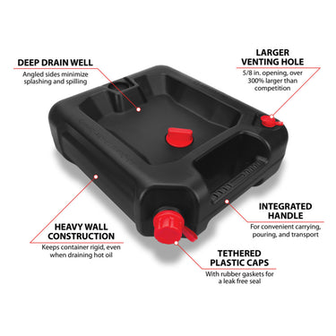 Performance Tool 16 qt. Oil Drain Container