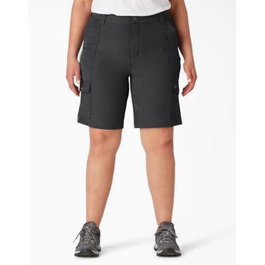 Dickies Women's Cooling Slim Fit Cargo Shorts (Black) Size 22