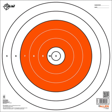 EZ Aim 12" Square Paper Shooting Targets, Bullseye, 12-Pack