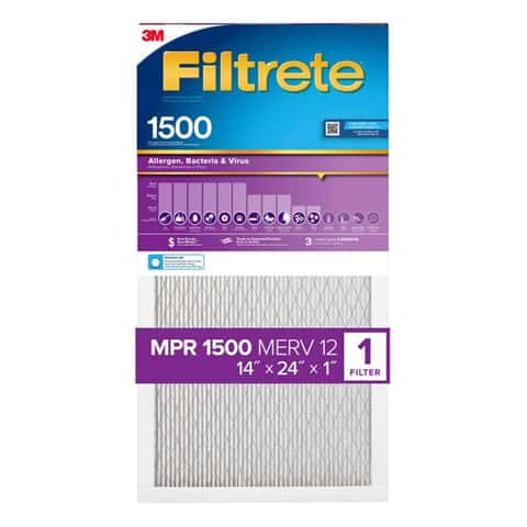 Load image into Gallery viewer, Filtrete 14 in. W X 24 in. H X 1 in. D 1500 MPR Pleated Air Filter 1 pk
