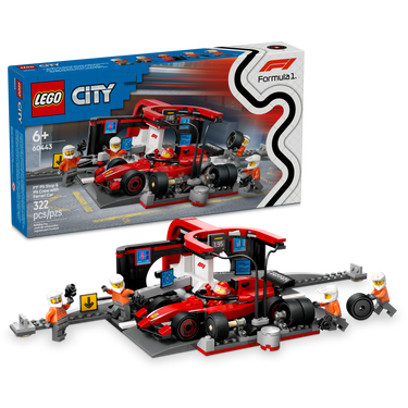 LEGO® City F1® Pit Stop & Pit Crew with Ferrari Car
