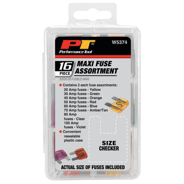 Performance Tool 16 pc. Maxi Fuse Assortment