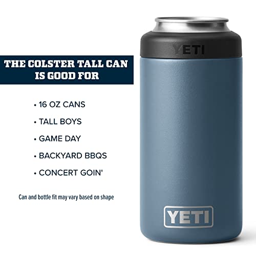 YETI Rambler 16 Oz Colster Nordic Blue BPA Free Tall Can Insulator