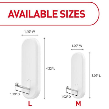 3M Command Medium Plastic Hook 3.16 in. L 7 pk
