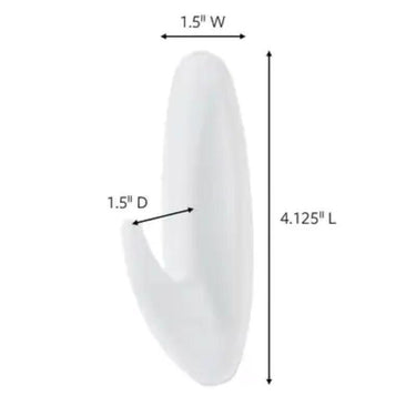 3M Command Large Plastic Designer Hooks 4.125 in. L 4 pk