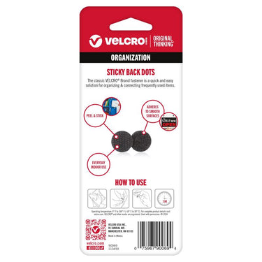 VELCRO Brand Sticky Back Small Nylon Hook and Loop Fastener 5/8 in. L 15 pk