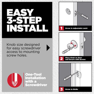Kwikset Tylo Satin Chrome Deadbolt and Entry Door Knob 1-3/4 in.