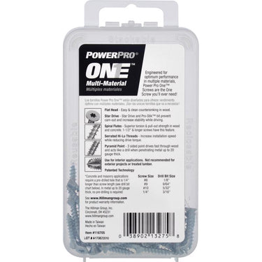 HILLMAN Power Pro No. 6 Ga. X 3/4 in. L Star Flat Head Coarse Multi-Material Screws