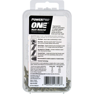 HILLMAN Power Pro No. 6 Ga. X 5/8 in. L Star Flat Head Coarse Multi-Material Screws
