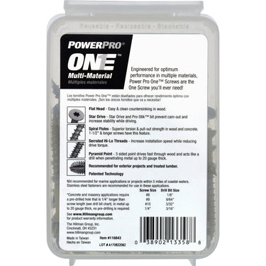 HILLMAN Power Pro No. 10 Ga. X 2 in. L Star Flat Head Coarse Multi-Material Screws