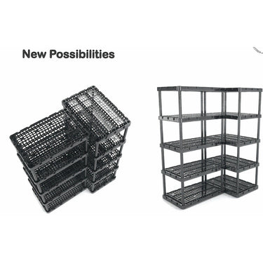Gracious Living Knect-A-Shelf 72 in. H X 36 in. W X 18 in. D Plastic Shelving Unit