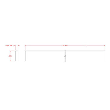 SteelWorks 0.125 in. X 0.5 in. W X 48 in. L Low Carbon Steel Flat Bar