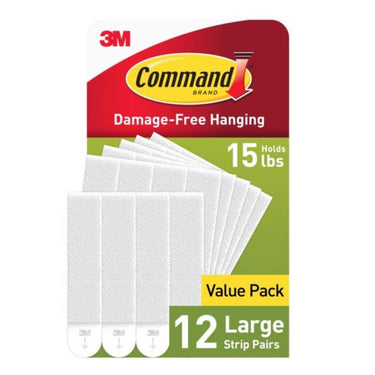 3M Command White Large Picture Hanging Strips 16 lb 12 pk