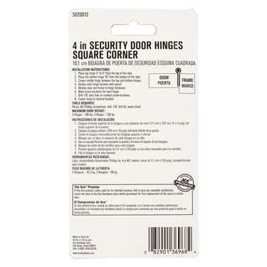 Ace 4 in. L Satin Nickel Residential Door Hinge 3 pk