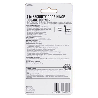 Ace 4 in. L Satin Brass Residential Door Hinge 1 pk